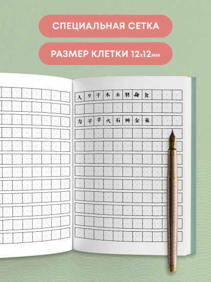 Тетрадь для иероглифов «Фудзи и сакура»