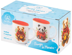 Набор кружек «Панда и мишка» - Фото 7