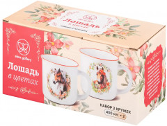 Набор кружек «Лошадь в цветах» - Фото 6