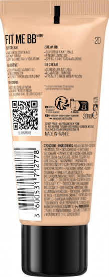 BB-крем для лица «Nude» SPF50, оттенок 20