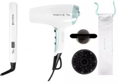 Набор для укладки волос из фена и выпрямителя Shine Therapy S8500GP - Фото 1