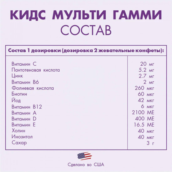 Витамины желейные для детей «Kids Multi»