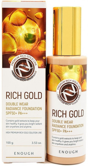 Тональный крем для лица SPF50 «Rich Gold Double Wear Radiance Foundation», оттенок 21