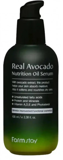 Сыворотка для лица с маслом авокадо питательная «Real Avocado Nutrion Oil Serum»