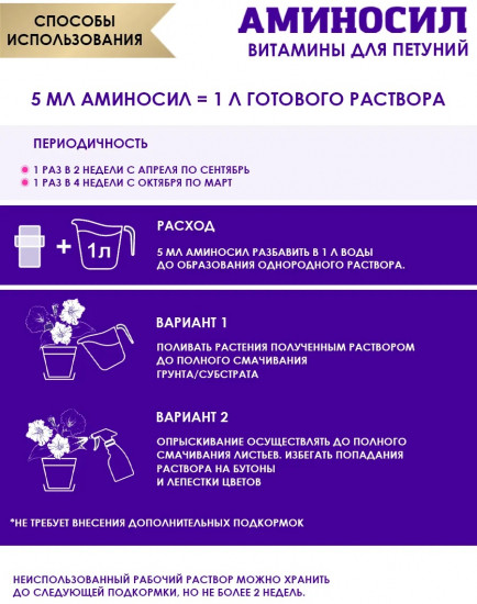 Удобрение-контентрат «Витамины для петуний