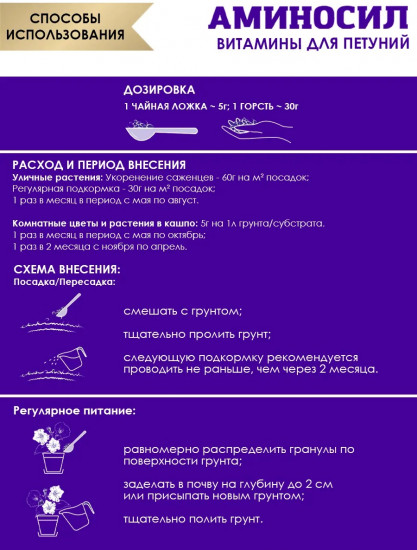 Удобрение «Витамины для петуний»