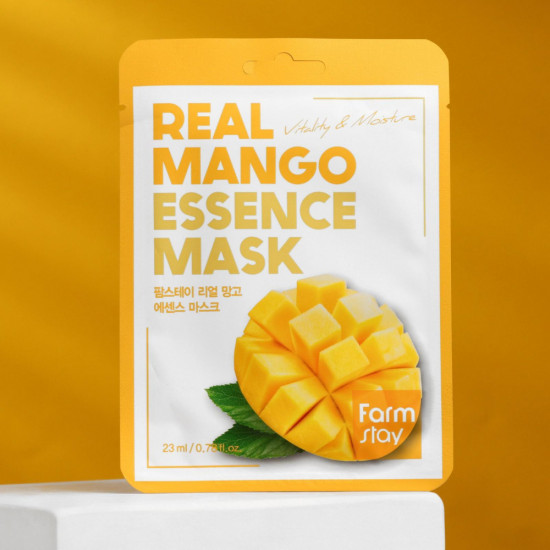 Маска для лица тканевая с экстрактом манго «Real Mango Essence Mask»