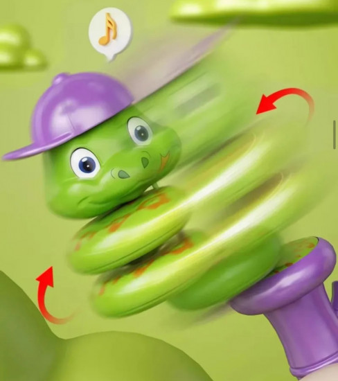 Игрушка-погремушка со свистком «Whistle Shake Spin Pet. Змейка»