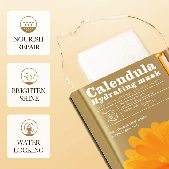 Увлажняющая восстанавливающая маска с календулой «Calendula Moisturizing&Repairing facial mask»