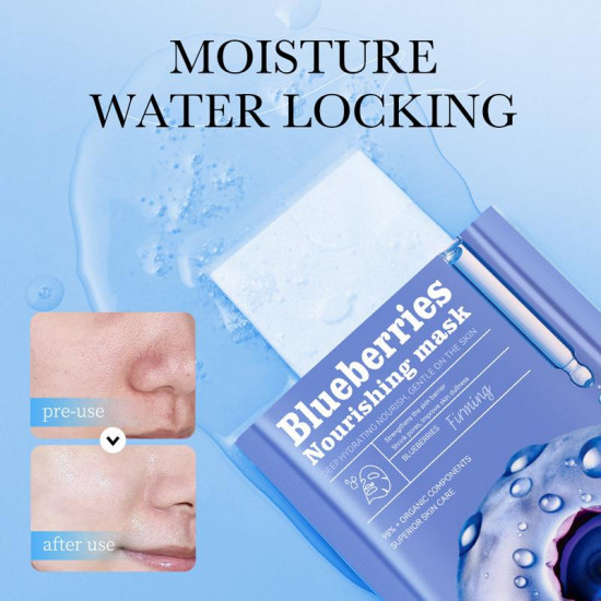 Подтягивающая маска для лица с черникой «Blueberry Firming&Nourishing facial mask»