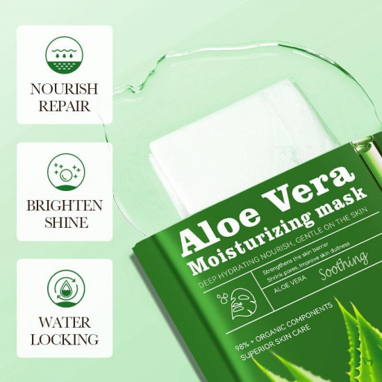 Увлажняющая и успокаивающая маска с алоэ вера «Aloe Moisturizing and Soothing facial mask»
