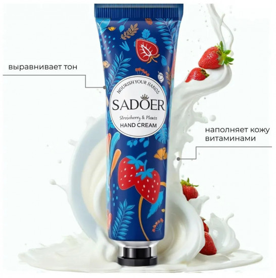 Увлажняющий крем для рук с клубникой «Strawberry Plant Extract Hand Cream»