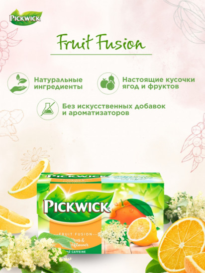 Чай с цитрусом и бузиной пакетированный «Fruit Fusion»