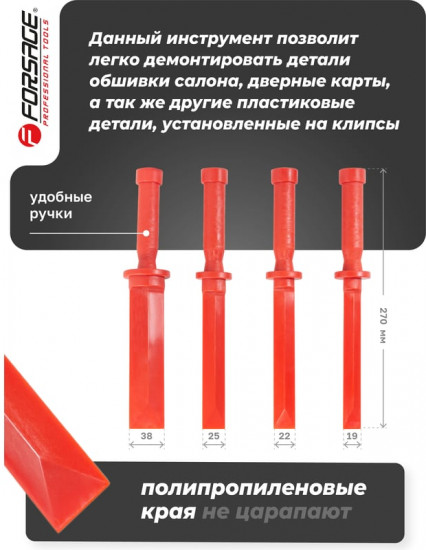Набор приспособлений для демонтажа внутренней обшивки салона
