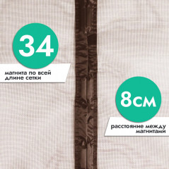 Москитная сетка на магнитах для двери - Фото 2
