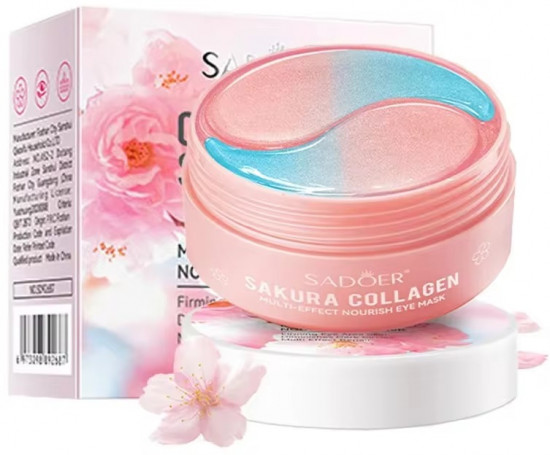Патчи для глаз с коллагеном и сакурой «Sakura Collagen Multi Effect Nourishing Eye Mask»