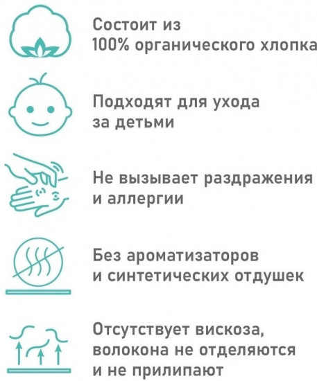 Диски ватные из органического хлопка