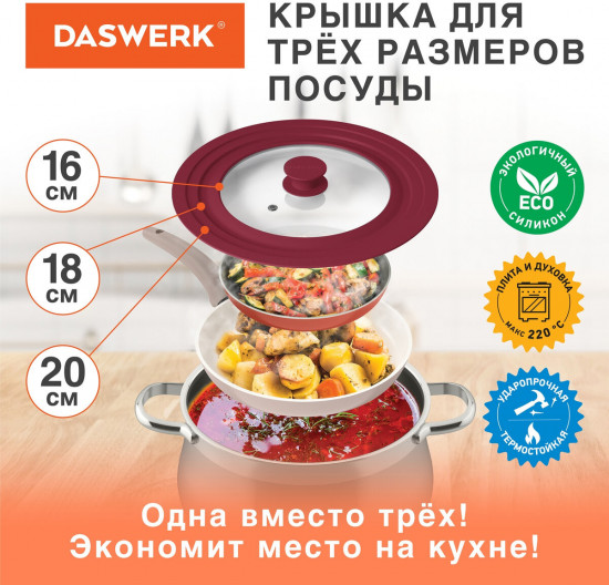 Крышка для сковороды и кастрюли универсальная