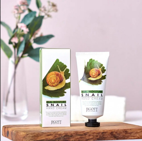 Крем для рук с экстрактом слизи улитки «Real Moisture Snail Hand Cream»