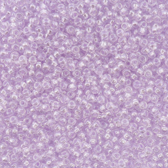 Бисер прозрачный с перламутровым цветным центром, цвет 382PV