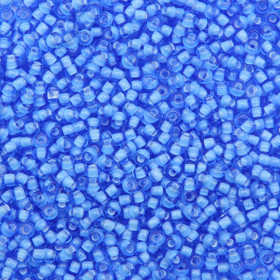 Бисер прозрачный с цветным центром, цвет 35036