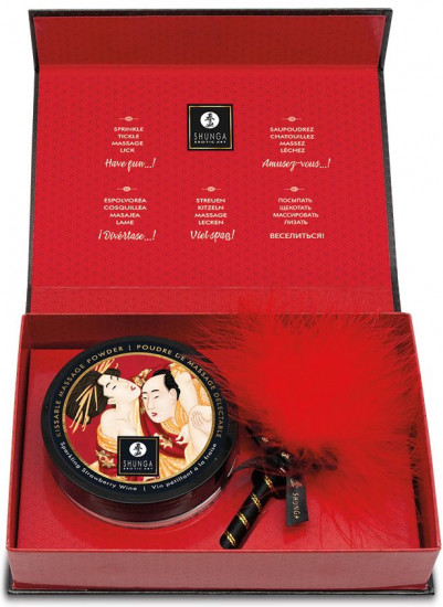 Массажная пудра с ароматом клубники и шампанского Strawberry Wine