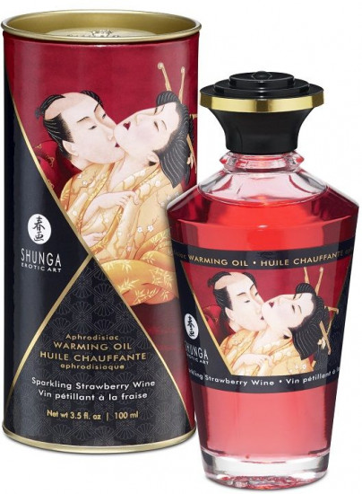  Масло массажное интимное с ароматом клубничного вина