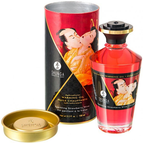  Масло массажное интимное с ароматом клубничного вина
