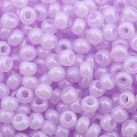 Бисер алебастр с цветным покрытием, цвет 17228