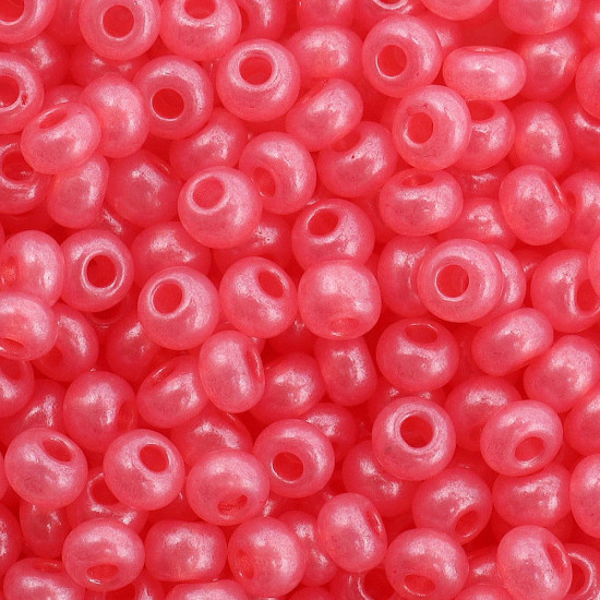 Бисер алебастр с цветным покрытием, цвет 17998