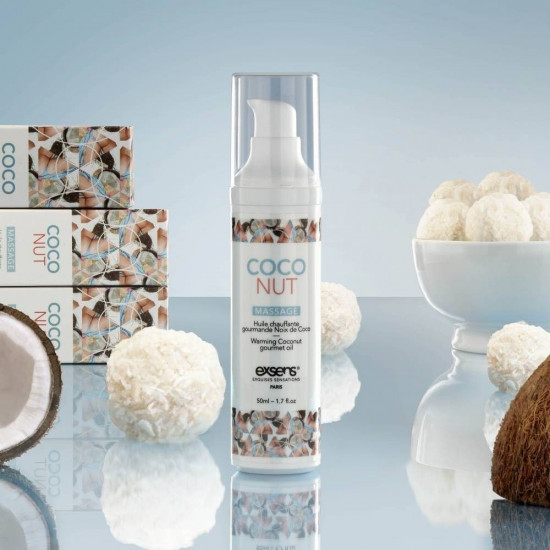 Масло массажное разогревающее с ароматом кокоса Gourmet Coconut