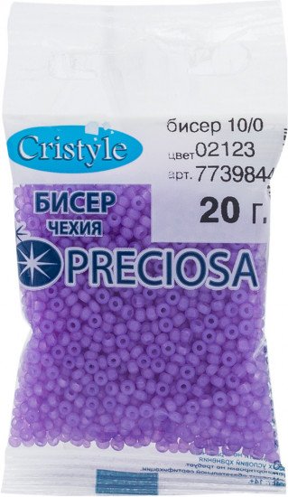 Бисер с эффектом алебастра, цвет 02123
