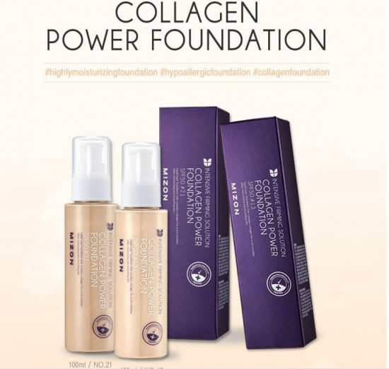 Тональный крем для лица SPF50 «Collagen Power Foundation», оттенок 21