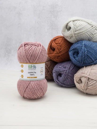 Пряжа для вязания «Шерсть 100%», цвет 015 светло-серый меланж