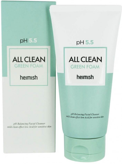 Слабокислотный гель для умывания для чувствительной кожи «All Clean Green Foam»