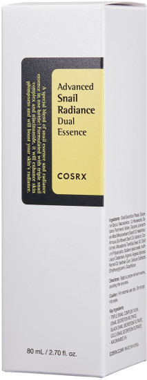 Двойная эссенция для лица с муцином улитки «Advanced Snail Radiance Dual Essence»