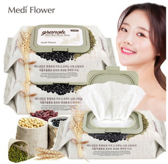 Влажные салфетки для снятия макияжа «Granola Facial Deep Cleansing Tissue»
