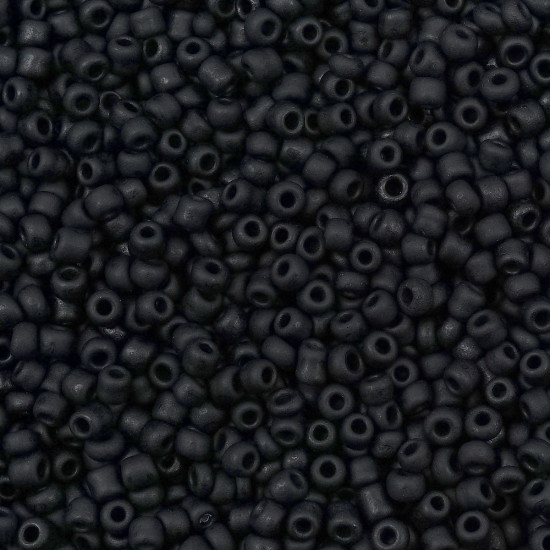 Бисер непрозрачный матовый, цвет M49 черный