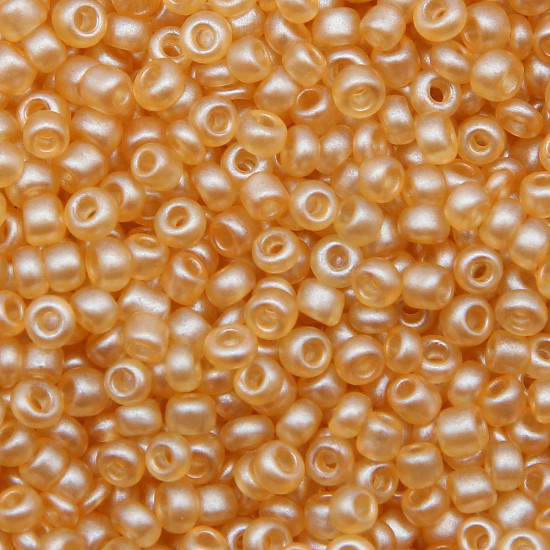 Бисер прозрачный, цвет M902 светло-золотой матовый