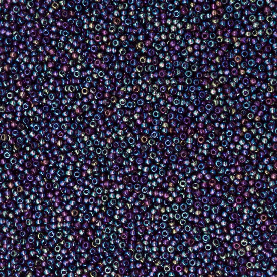 Бисер прозрачный с радужным покрытием, цвет 21060
