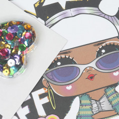 Аппликация из пайеток «ЛОЛ» - Фото 3