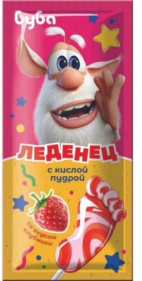 Карамель леденцовая с кислой пудрой на палочке «Буба. Пятка»
