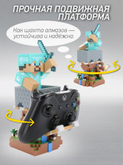 Фигурка-подставка для девайсов «Steve in Diamond Armour. Стив в алмазной броне» - Фото 4