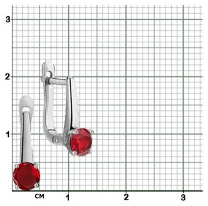 Серьги из серебра с алпанитом