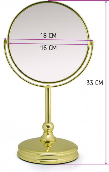 Зеркало настольное Hic-1059B Gold