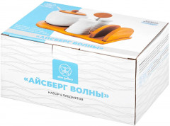 Набор для специй с сахарницей и салфетницей на подставке с ручкой «Айсберг волны» - Фото 6