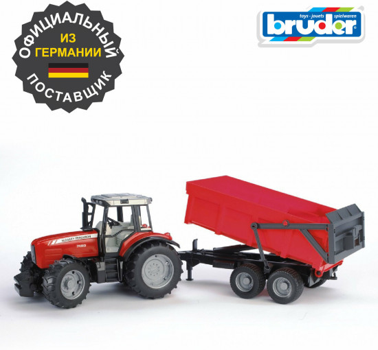 Трактор с прицепом-самосвалом «Massey Ferguson 7480»