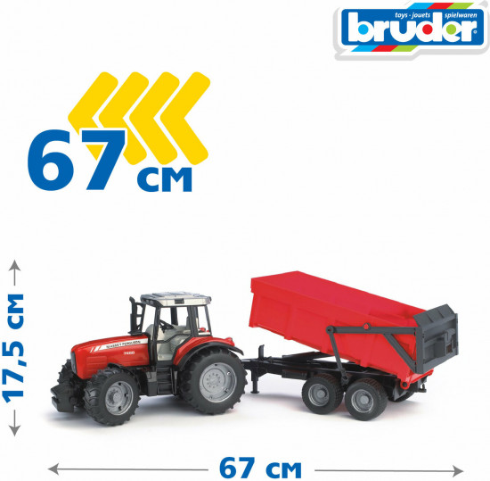 Трактор с прицепом-самосвалом «Massey Ferguson 7480»