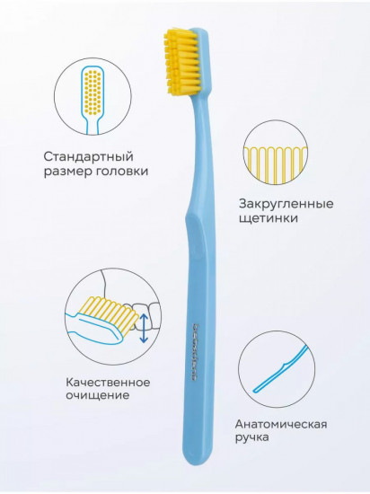 Зубная щетка жесткая с колпачком