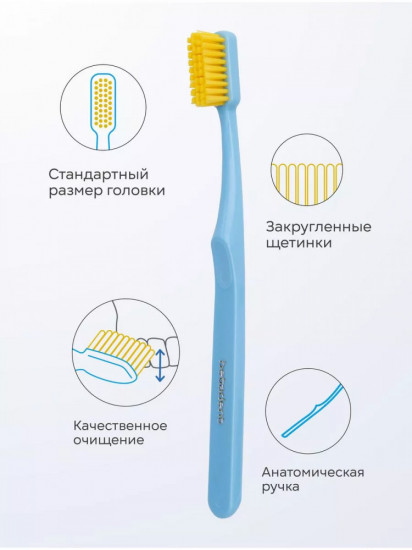 Зубная щетка средняя с колпачком